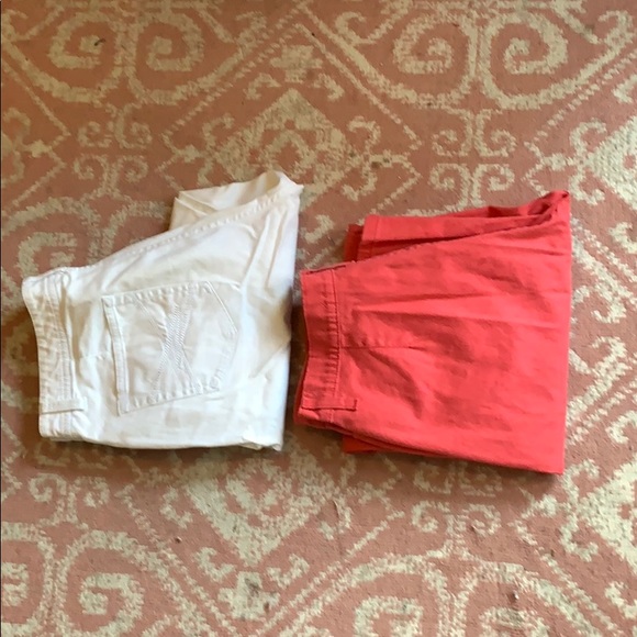 Coral and white french dressing jeans pants - Picture 3 of 3